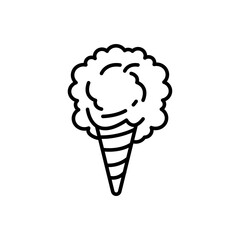 Cotton Candy Outline Icon, Vector illustration