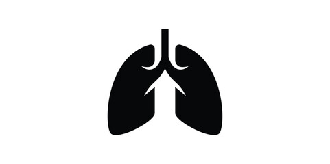 Lungs simple vector icon design for medical human health.