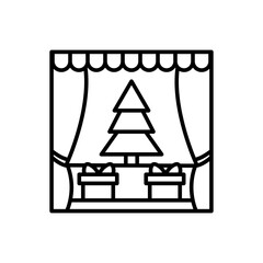 Party Arrangement Outline Icon, Vector illustration