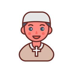 Fototapeta premium Christian Filled Icons , Vector illustration