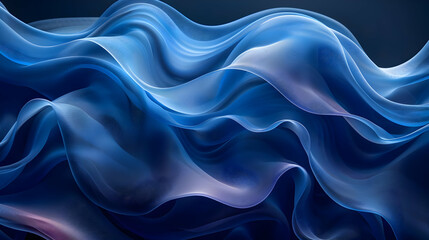 Abstract Blue Waves Background Illustration