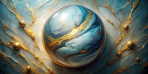 Marble texture with gold vein acrylic coating in contemporary art style