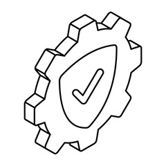 Perfect design icon of shield setting 