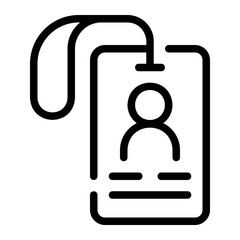 id card line icon