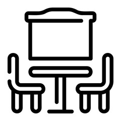 meeting room line icon