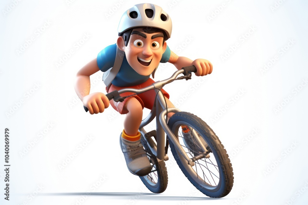 Wall mural Cycling bicycle vehicle cartoon.