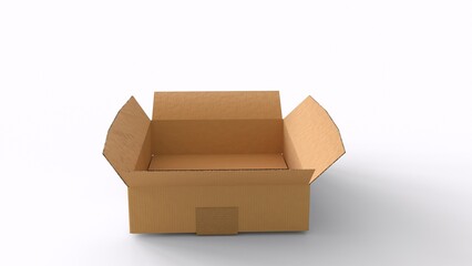 cardboard box with white background