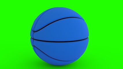 Basketball with green background