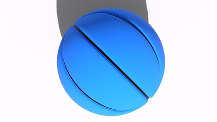 Basketball with white background