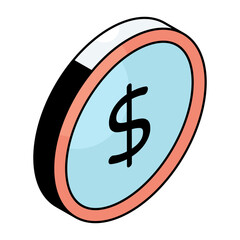 An icon design of dollar 