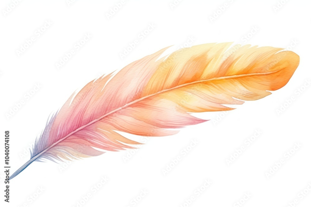 Sticker Feather white background lightweight accessories.