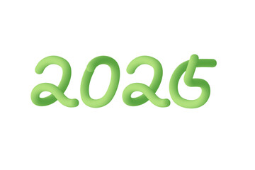 立体的でかわいい緑色の2025