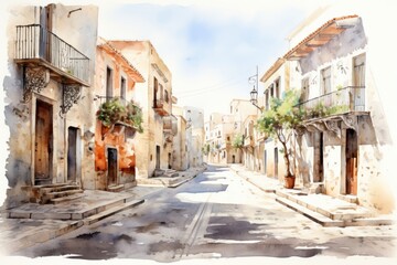 Obraz premium Street alley city town.