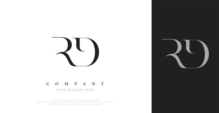 Initial RD Logo Design Vector 