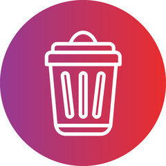 Trash Can vector icon style