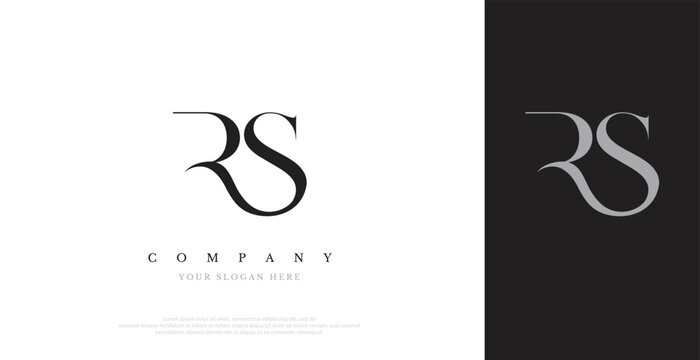 Initial RS Logo Design Vector 