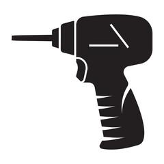 Black and White Electric Screwdriver Tool Icon