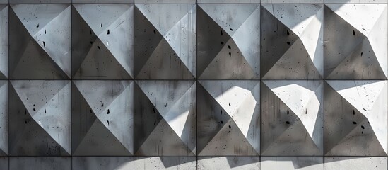 Obraz premium Aligned triangular cutouts in walls create a pattern with interesting negative space for a copy space image
