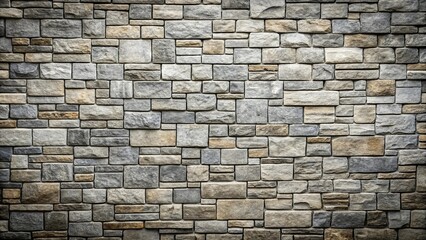 Obraz premium Medium shot of grey stone wall outside texture background