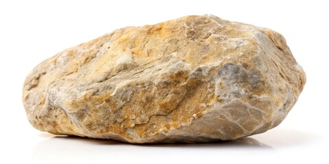 Fototapeta premium Medium shot of rock stones isolated on white background