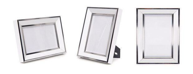 White Desktop photo frame, picture frame on white background,