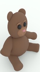 teddy bear toy with white background