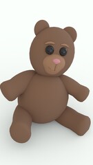 teddy bear toy with white background
