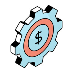 A trendy design icon of money setting 