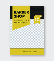 lean and Bold Barbershop Poster Design, Premium Barbershop Services Poster Template, Barber Shop Grand Opening Poster, Barber Shop Men's Grooming Poster,