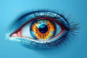 Obraz premium Stunning Digital Artwork of a Vibrant Eye with Intricate Details