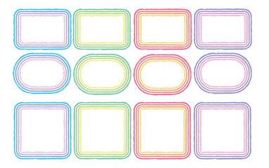 淡いグラデーション風の文字フレームセット