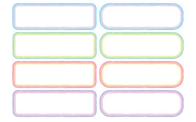 淡いグラデーション風の文字フレームセット