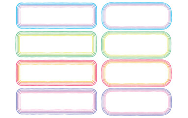 淡いグラデーション風の文字フレームセット