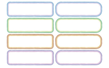 落ち着いたグラデーション風の四角い文字フレームセット