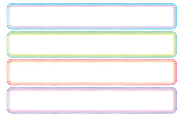 淡いグラデーション風の横長文字フレームセット