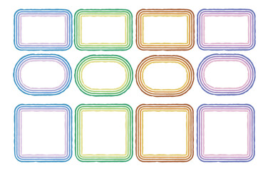 落ち着いたグラデーション風の文字フレームセット