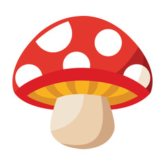 Illustration of Mushroom Isolated on white