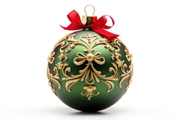 Ornament ball christmas white background celebration.