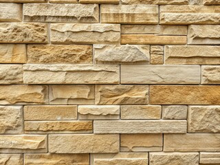 Obraz premium Minimalist Beige Stone Wall Texture Background for Elegant Design and Copy Space