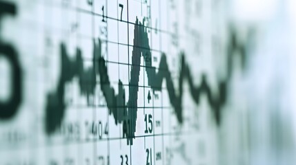 A zoomed-in view of a financial report highlighting increasing profit trends at a shareholder event