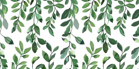 Elegant laurel wreaths pattern design in lush greenery for creative projects