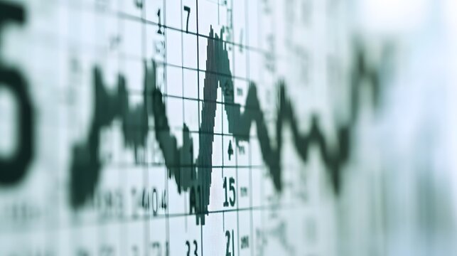 A zoomed-in view of a financial report highlighting increasing profit trends at a shareholder event
