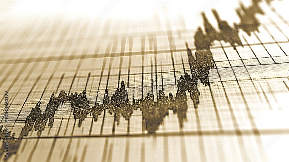 Poster a detailed view of a financial chart showing a decrease in market value during a quarterly report