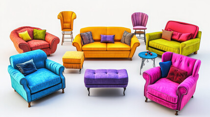 colorful  furniture