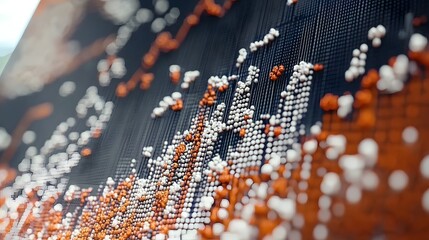 A high-definition close-up of a report chart showing the rise of cryptocurrency-backed securities during a financial innovation expo