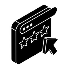 Perfect design icon of web rating