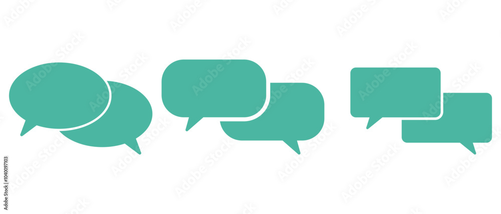 Wall mural chat icon set. speech bubble icon vector