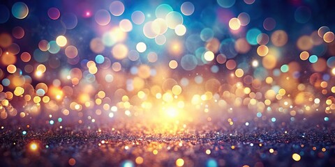 Minimalist abstract background with mesmerizing glittery bokeh lights