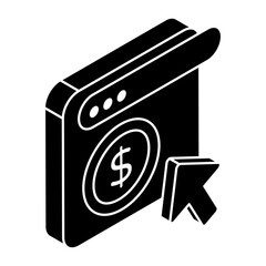 Creative design icon of web money 