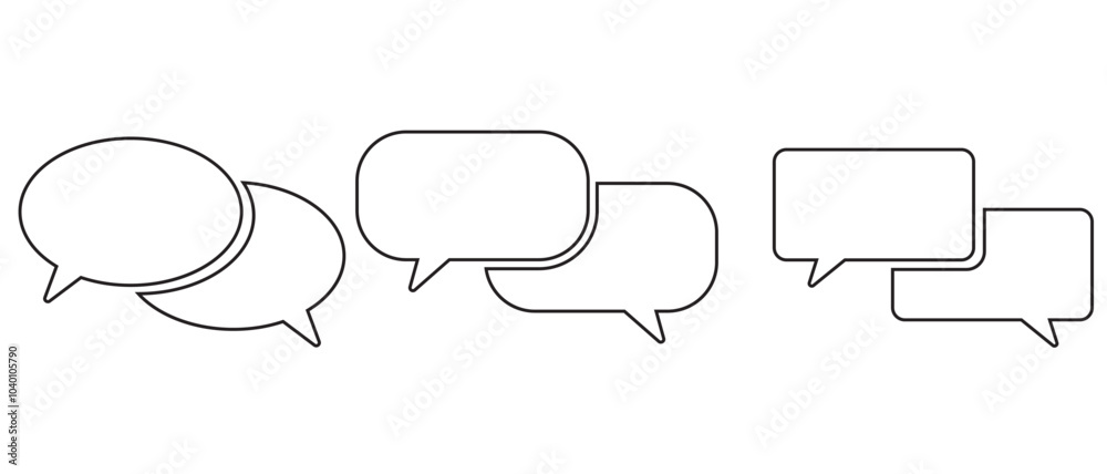 Wall mural chat icon message symbol. online message speech bubble social media app. web chat sign.